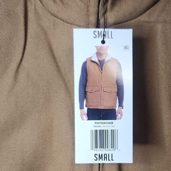 Brown Outdoor Vest with High Collar and Durable Fabric - Picture 2 of 4